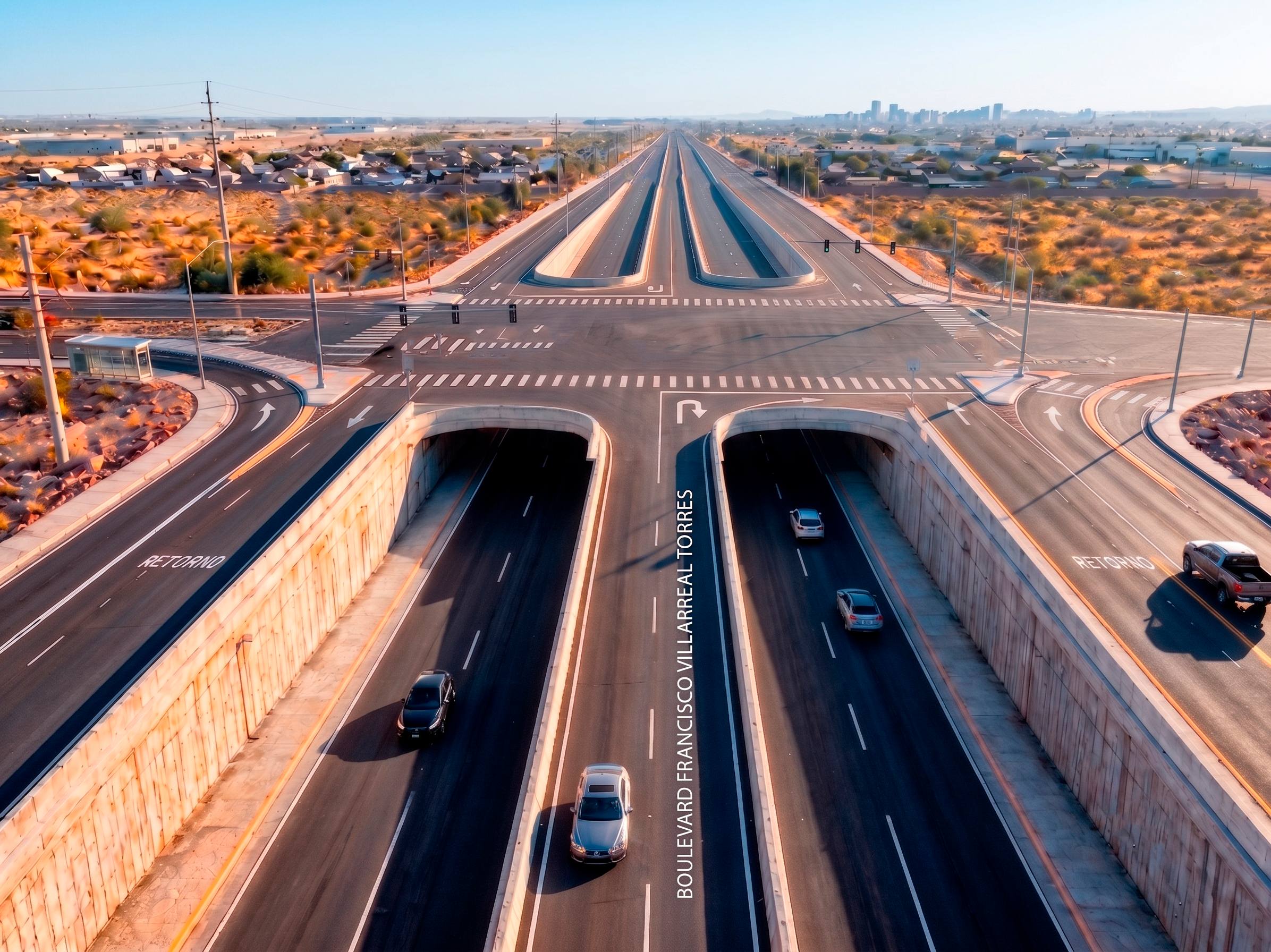 Paso Inferior Tomás Fernández — vista aérea